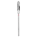 FRESA DE CARBURO PARA MANICURA, "CÓNICA", ROJA, DIÁMETRO DE LA CABEZA 5/13MM (FT90R050/13) (N.º 81) - STALEKS™