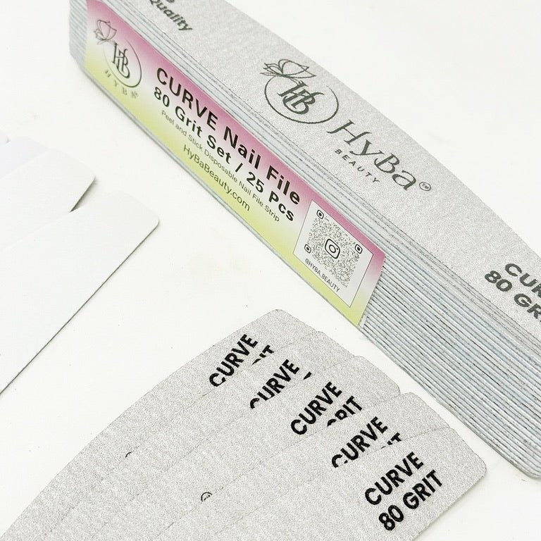 CURVE Nail File 80 Grit Refill Set/25 Pcs