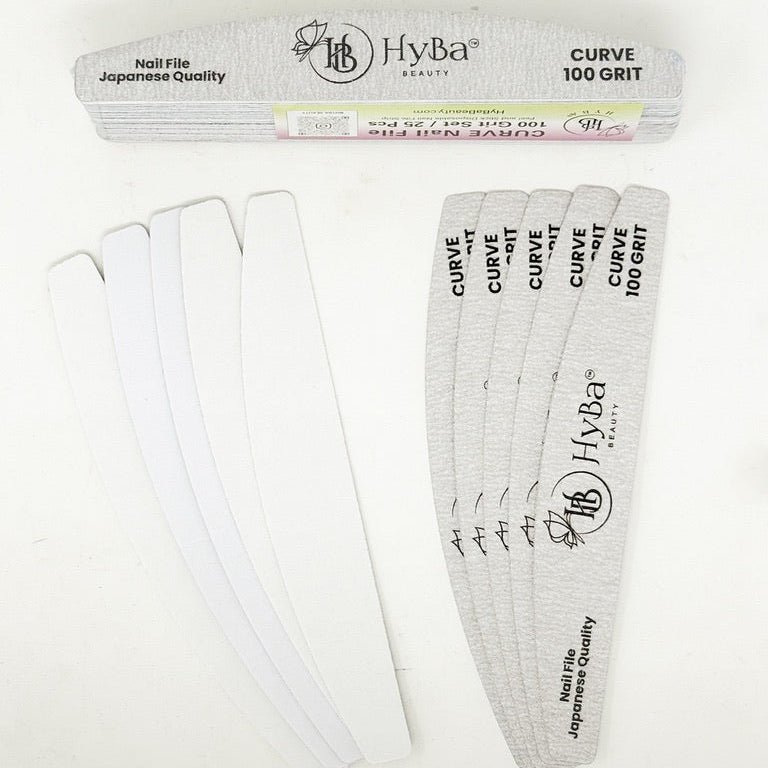 CURVE Nail File 80 Grit Refill Set/25 Pcs
