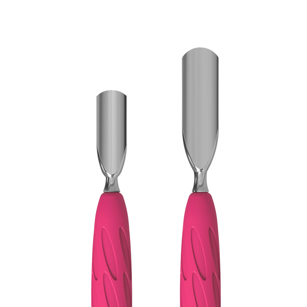 Empujador de manicura con mango de silicona "Gummy" UNIQ 10 TIPO 1 (empujador redondeado ancho + empujador redondeado estrecho) PQ-10/1- STALEKS