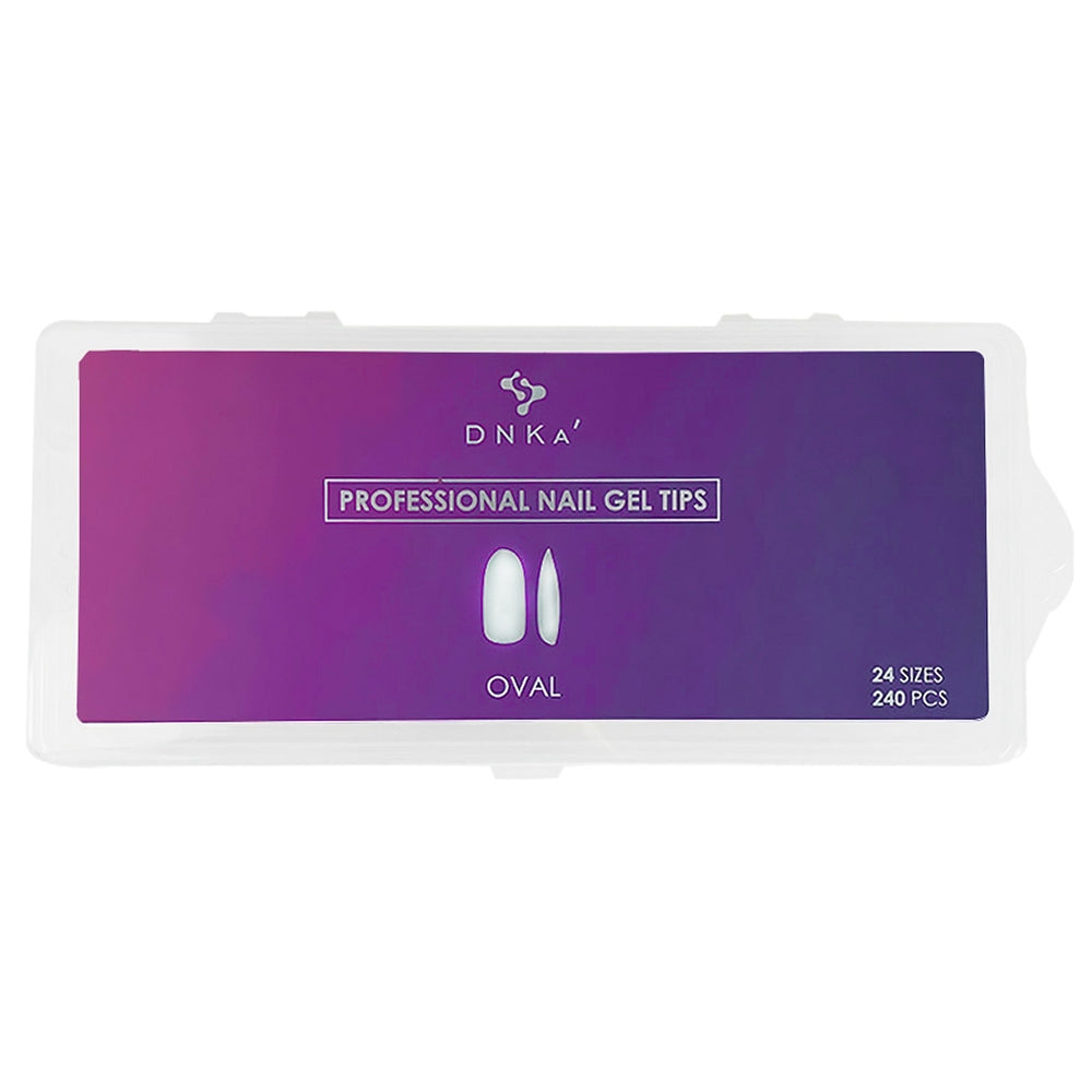 DNKa - Tips de Gel Profesionales para Uñas Ovaladas, 240 unidades