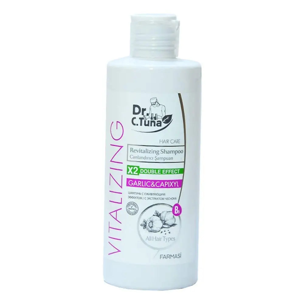 Champú vitalizante con ajo y capixyl Dr. C. Tuna 225 ml