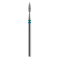 Fresa de diamante para manicura STALEKS DUO Llama en punta FA11BG021/8, Azul-Verde, 2.1/8mm