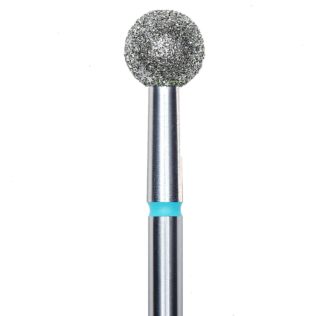 FRESA DE DIAMANTE PARA UÑAS, "BOLA", AZUL, DIÁMETRO DE CABEZA 5MM (FA01B050) - STALEKS™
