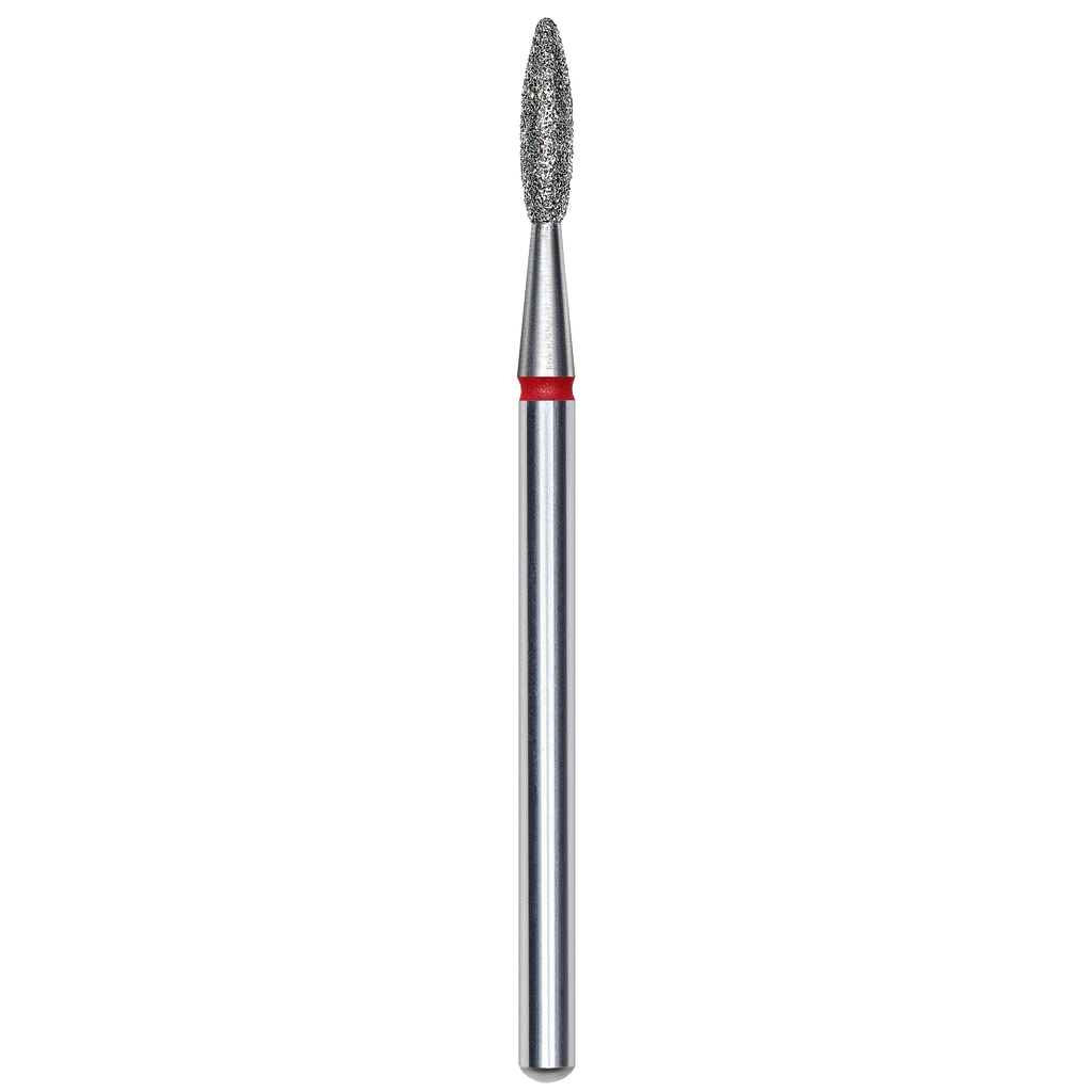 FRESA DE DIAMANTE PARA UÑAS, "FLAMA", ROJA, DIÁMETRO DE CABEZA 2.1/8MM (FA10R021/8) - STALEKS™