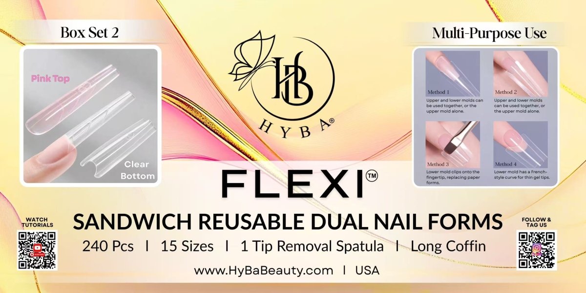 FORMAS DUALES REUTILIZABLES FLEXI SANDWICH PARA UÑAS - SET 2