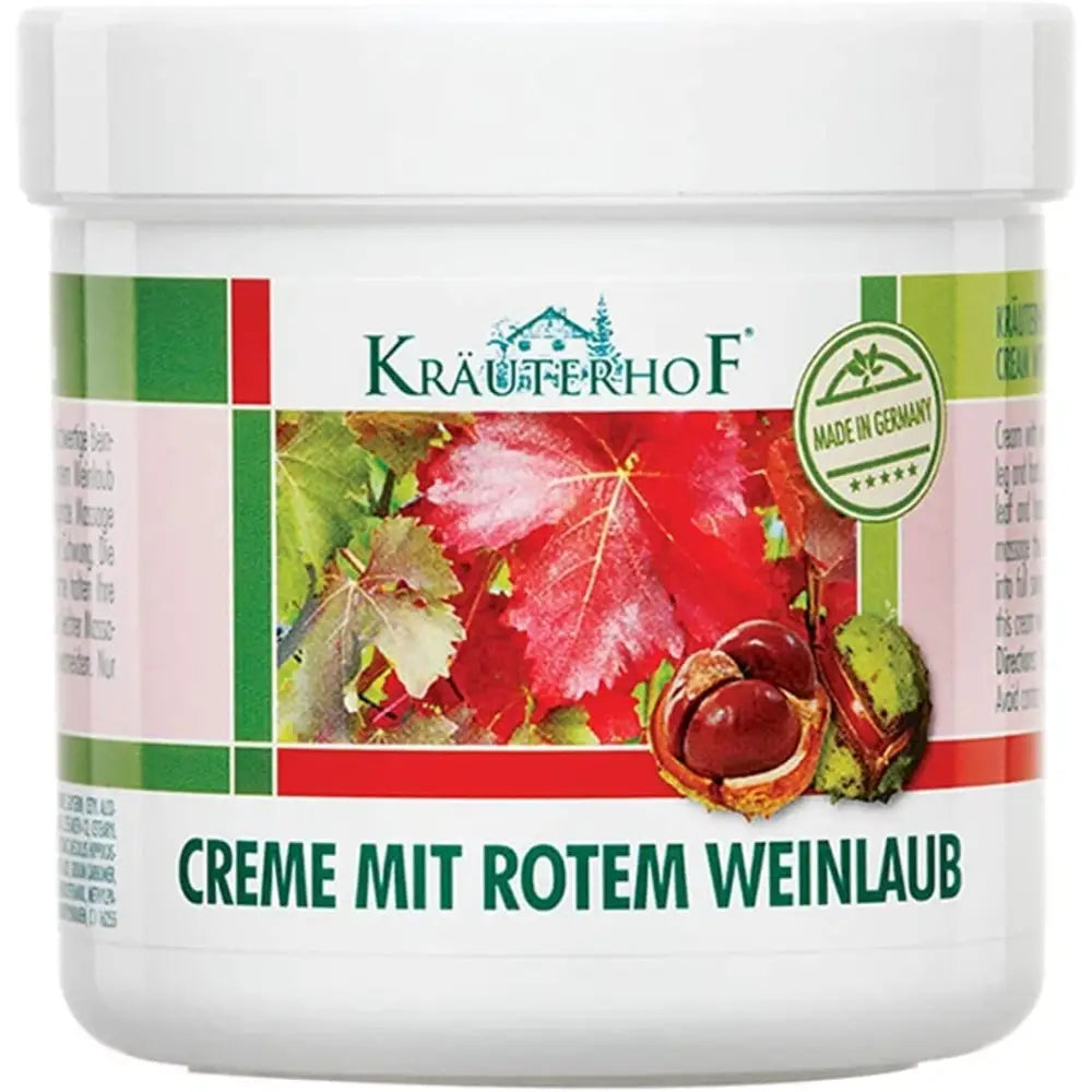 Castaño de Indias con hojas de vid roja para varices y piernas cansadas - Grande - 250 ml de Krauterhof