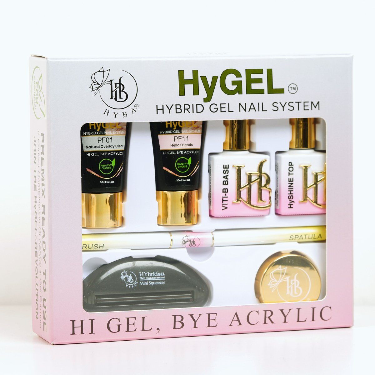 Sistema de uñas de gel híbrido HyGEL® para uso doméstico o profesional - Kit básico n.º 1