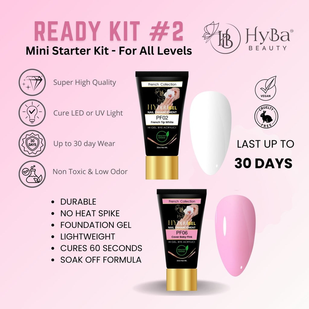 HyGEL® Hybrid DIY Home or Professional Gel Nail System - Ready Kit #2