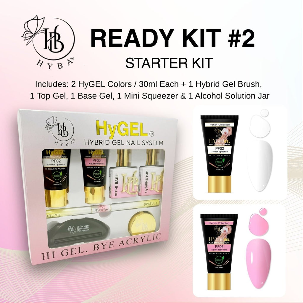 HyGEL® Hybrid DIY Home or Professional Gel Nail System - Ready Kit #2