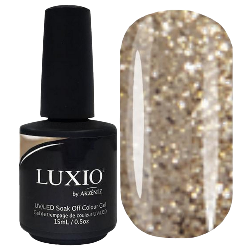 Luxio - Esmalte en gel Glitter Gold, 15ml