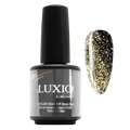 Luxio - Top Gel con destellos dorados, 15ml