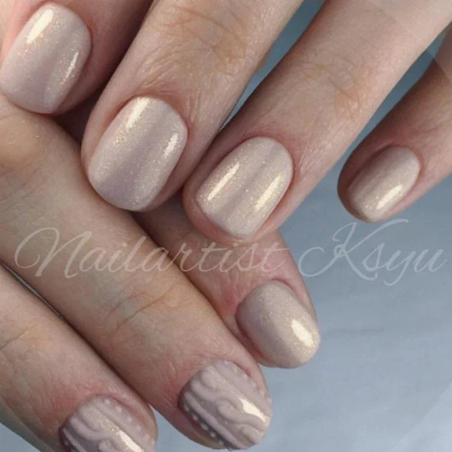 Luxio - Top Gel con destellos dorados, 15ml