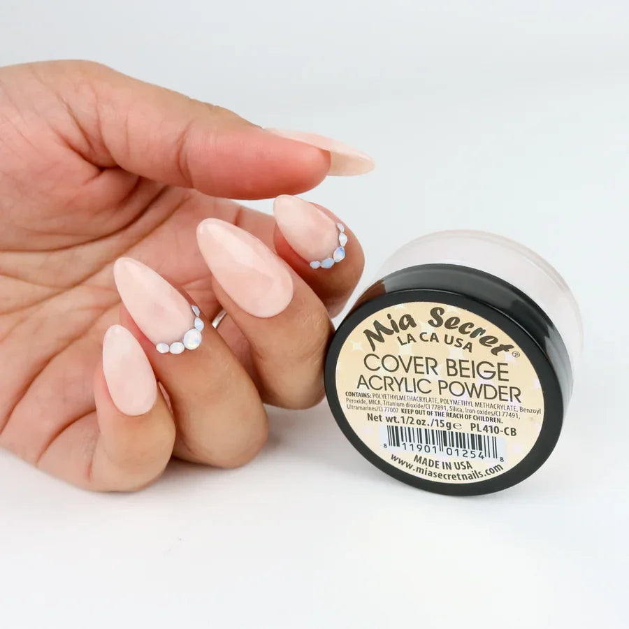 Mia Secret - Polvo Acrílico Cover Beige, 1oz, 2oz y 4oz
