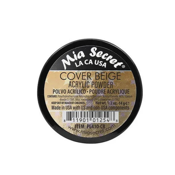 Mia Secret - Polvo Acrílico Cover Beige, 1oz, 2oz y 4oz