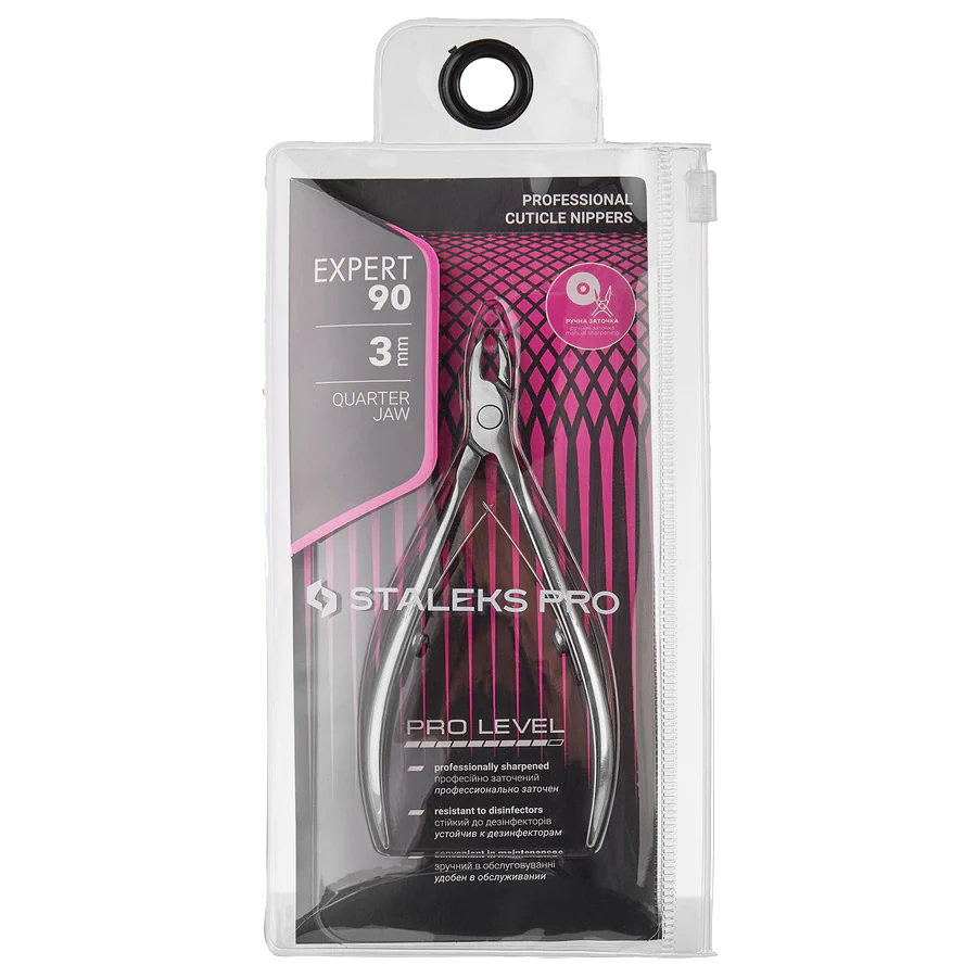 Alicates profesionales para cutícula STALEKS Pro Expert 90 de 3 mm Ne-90-3