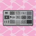 Pink Mask - Stamping Plate Love You #35