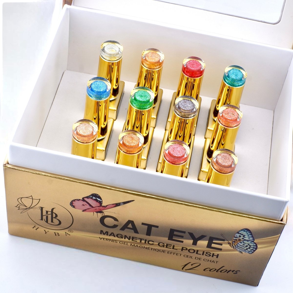 PLATINUM Cat-Eye Gel Polish 12 Colors - Box Set or Single Pcs.