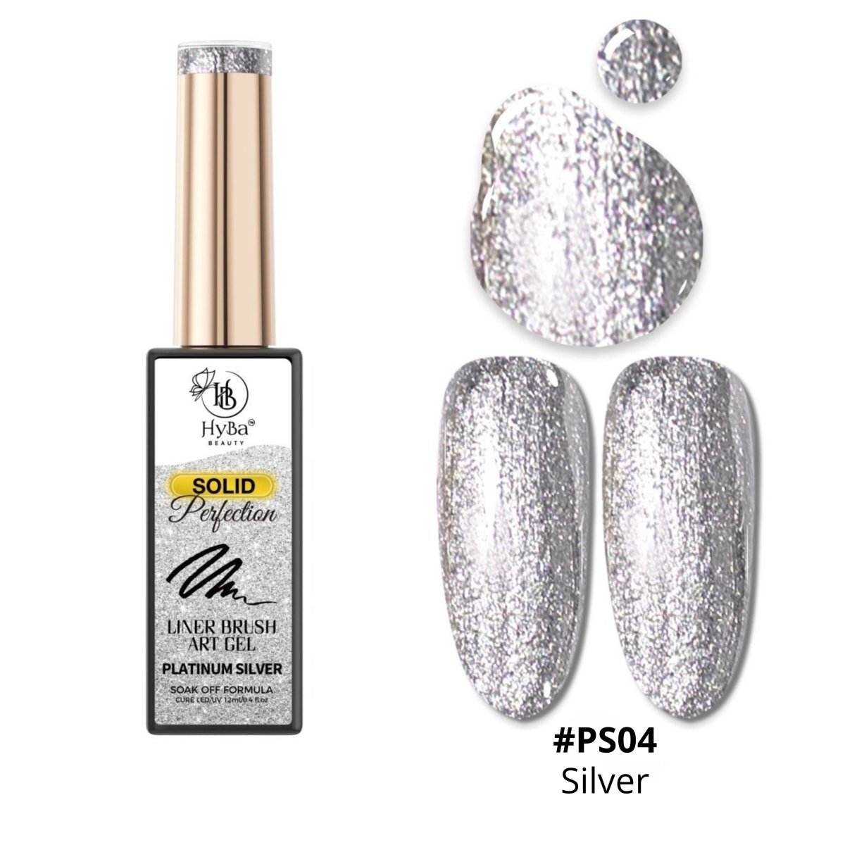 SILVER #PS04 - (12ml) - PERFECTION SOLID Liner Gel
