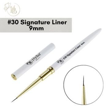 Signature Liner Nail Brush White / 9mm #30 / Kolinsky Bristles
