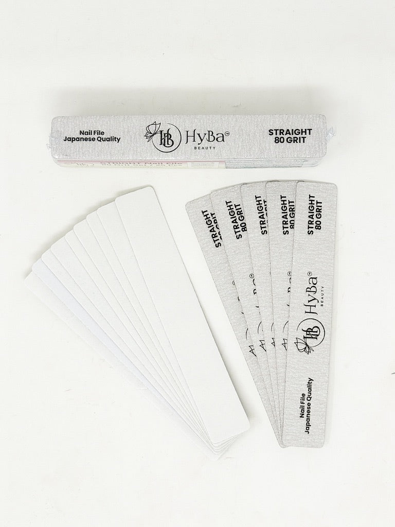 Juego de repuestos de lima de uñas RECTA de grano 80/25 piezas