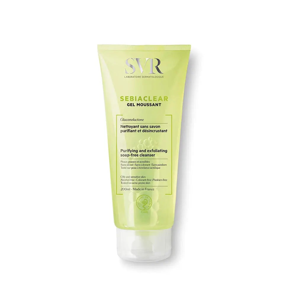 SVR Sebiaclear Gel Limpiador 200 ml, 6.76 Fl Oz