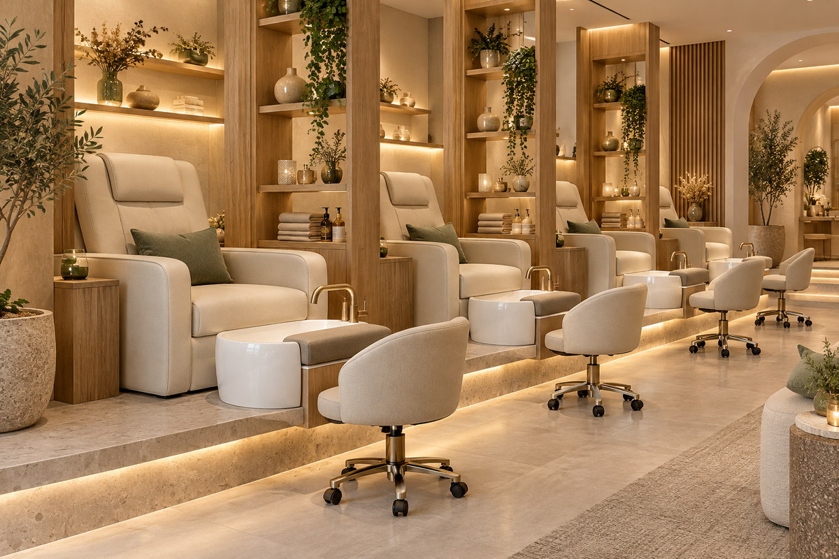 Ghế và khu pedicure