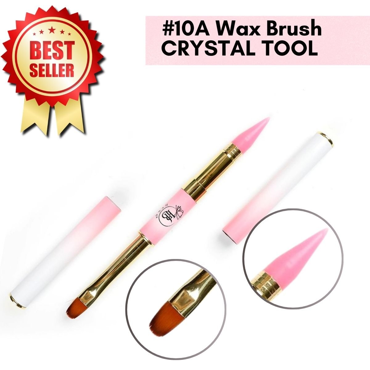 Wax BRUSH CRYSTAL TOOL Nail Art Brush #10A